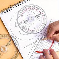 2 pcs 360° Protractor Protactors Plastic Protractor Math Protractors Clear Protractor Ruler Drafting Tools Circle Protractor. gray