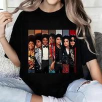 100 Percent Cotton Fashion Statement T-Shirt Michael Jackson Evolution Design XXXL brown