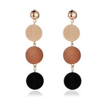 Creative Wooden Tassel Earrings Ins Net Red Wind Color Long Wooden Earrings Fashion Women's Jewelry KTJ