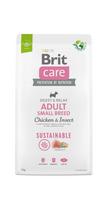 Brit Care Sustainable Adult Small Breed vištiena&Insect sausas Maistas šunims, 7kg