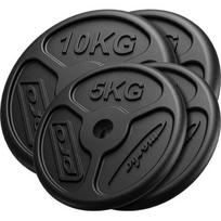 Ketaus svorio diskų komplektas (plonas) Marbo 30 kg (2x10 kg + 2x5 kg)