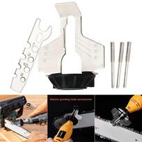 Chainsaw Sharpening Kit Electric Grinder Sharpening Polishing Attachment Set Saw Chains Tool Drill Rotary Accessories Set one size juoda