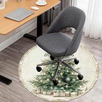 1PC Christmas tree Office Round Area Rug, Under Office Chairs Bedroom Living Room Home Decor, Carpet for Office -1110043 80cm by 80cm