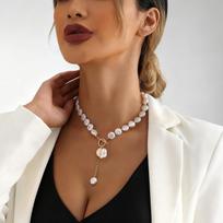 Baroque Pearl Necklace For Women One Size