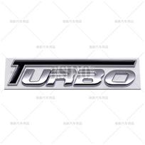 Turbo 3D Metal Zinc Alloy Universal Fender Emblem Rear Trunk Badge Sticker Decal for Vehicle Decoration