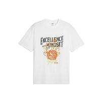 Puma Hoops Excellence Basketball Tee Men Tops White 624754-01 L beige