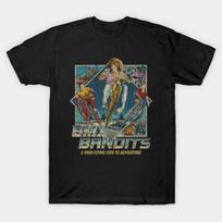 Asian Size Men Print T-shirt Bmx Bandits 1983 No-Cut Heat Transfer Print Cotton Tshirt M juoda