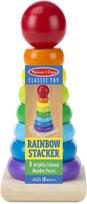 MELISSA & DOUG Žiedų piramidė „Vaivorykštė“