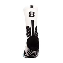 1Pc Middle Socks Sweat Absorption Elasticity Basketball Number Design High Ribbing Mouth Socks for Sport balta