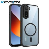 KEYSION Transparent Magnetic Phone Case for Redmi A7 Pro Soft Silicone+PC HD Clear Shockproof Back Cover for Xiaomi Redmi A7 Pro for Redmi A7 Pro juoda