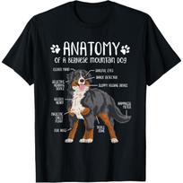 Funny Anatomy Bernese Mountain Dog Berner Lover T-Shirt S juoda