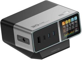 Cuktech TA3005U 300W 5-in-1 Charging Station with Digital Ekranas - Sidabrinis
