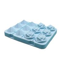 Rose Shaped Silicone Ice Cube Tray 12-Cavity Flexible Ice Mold for Diamond Ice mėlyna