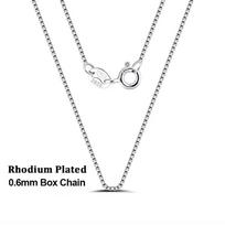 ORSA JEWELS Italian 925 Silver Box Chain Necklace Rose Gold/Gold Plated Silver Necklaces Neck Chains for Pendant SC07-G 40cm