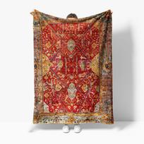 Vintage Persian Rug Kilim Style Ethnic Revival Shaggy Wool Area Rug for Living Room Bedroom Decor 75x90cm