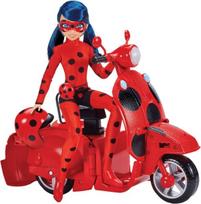 Lėlė su motoroleriu ir priedais Miraculous Ladybug Scooter