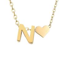 eMancoDIY 3D Love Ins Style Name Necklace for Women - Non-Fading Clavicle Chain