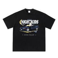 New INITIAL D racing print T-shirt for Summer and autumn 2025 loose and trendy short-sleeved cotton couple's top S