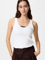 Uniqlo Soft Rip Tank Top 00 WHITE/WOMEN XS