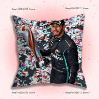 Racing 44 L-Lewis H-Hamilton Pillowcase Pillowslip Cushion Plush Boys Girls Cartoon Anime Kawaii Decoration Birthday Cute Gifts 12x12Inch