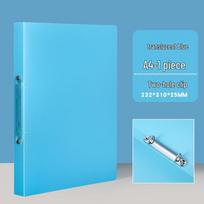 Transparent Candy Color 2-Hole A4 Document Folder Binder blue