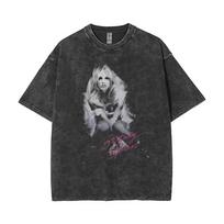 Rūgštiniu būdu skalautas Britney Spears ikoniškos frazės marškinėliai – Rožiniai tipografiniai grafiniai drabužiai pop muzikos gerbėjams Marškinėliai 3XL beige