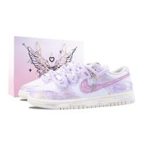 Nike Dunk Purple Smoke Dream Abrasion Resistant Slip Resistant Low top Skateboard Shoes Women's Purple Gold IM6572-603(Team626-) 36