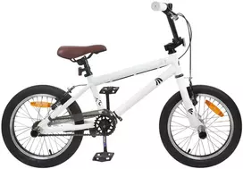 BMX Dviratis 16 Colių 5-8 metų amžiaus Balta