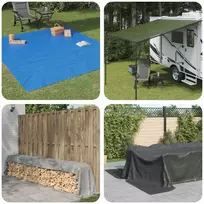 Tent su kilpom Žalia 6 x 12 m 260 gsm PE