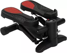 Aosom Hidraulinis mini steperis su LCD ekranu, 44,5 × 29 × 20 cm, juodas