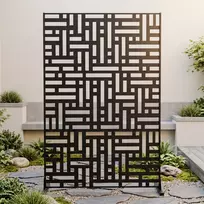 Koduva Lauko privatumo sienelė, cinkuotas plienas, juoda, 120 x 40 x 183 cm