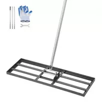 Koduva VEVOR vejos lyginimo grėblys, juodas, anglinis plienas, 213 cm rankena