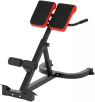 Aosom Reguliuojamas romėniškas suoliukas nugaros tiesimui, iki 120 kg, raudonas ir juodas