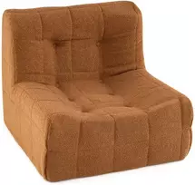 Koduva Grindų sofa-pufas, teddy pliušas ir putplastis, ruda, 86 x 86 x 72 cm