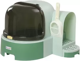 Koduva Uždara kačių kraiko dėžė, 2 ištraukiami dugno padėklai, 1 semtuvėlis, kraiko surinkimo skyrius, nuimamas gaubtas, žalia + juoda