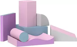 Koduva Minkštų putplasčio kaladėlių rinkinys vaikams, 7 vnt., dirbtinė oda, margas, 1-3 m.