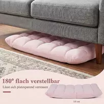 Promotion Sulankstoma grindų kėdė su reguliuojamu atlošu, šviesiai rožinė, 67 x 53 x 53 cm
