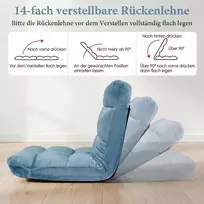 Promotion Sulankstoma grindų kėdė su reguliuojamu atlošu, žalia, 66,5 x 53 x 53 cm
