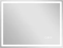 Aosom LED vonios veidrodis, sidabrinis, 80 x 60 x 3,5 cm