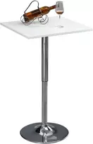 Koduva Reguliuojamo aukščio baro stalas, 360° sukamas, baltas, 60 x 60 x 69-91 cm