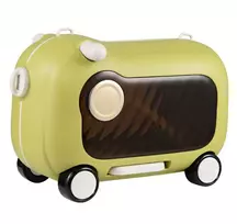 Promotion Vaikiškas lagaminas su ratukais ir sėdyne, žalias, 48 x 27 x 31 cm, iki 25 kg