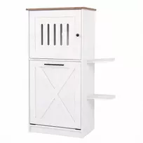 Promotion Kačių kraiko dėžės spintelė, balta, 84 x 45 x 115 cm