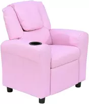 Aosom Vaikiška sofa-kėdė su pakoja, rožinė, 3–6 m., 65 kg