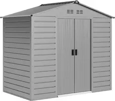Koduva Įrankių sandėliukas 2,43 m², 213 x 131 x 192 cm, su dvišlaičiu stogu, rakinamos stumdomos durys, pilkas
