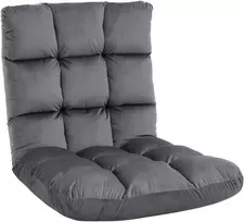 Aosom Tamsiai pilka 3 viename sulankstoma grindų sofa-lova, 55 × 108 cm