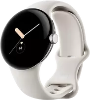 Išmanusis laikrodis Watch Google Pixel Watch LTE 41mm Polished Sidabrinis Case with Sport Band - Chalk