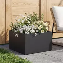 Sodo vazonas Juoda 40 x 40 x 30 cm Šaltai valcuotas plienas