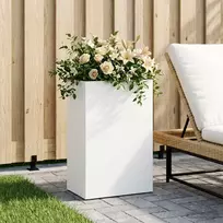 Sodo vazonas Balta 40 x 30 x 75 cm Šaltai valcuotas plienas