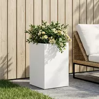 Sodo vazonas Balta 40 x 40 x 50 cm Šaltai valcuotas plienas