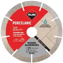 Deimantinis diskas porceliano keramikos pjovimui, šlapiam pjovimui, 125/22,23 mm, SHARK SUPERPRO, Rubi [41904]